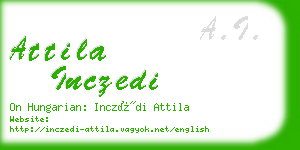 attila inczedi business card